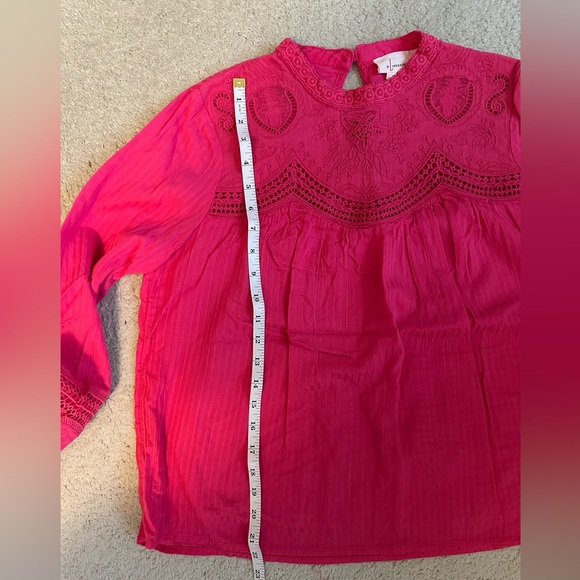 Anthropologie Fuchsia Lace Blouse - Picture 13 of 14